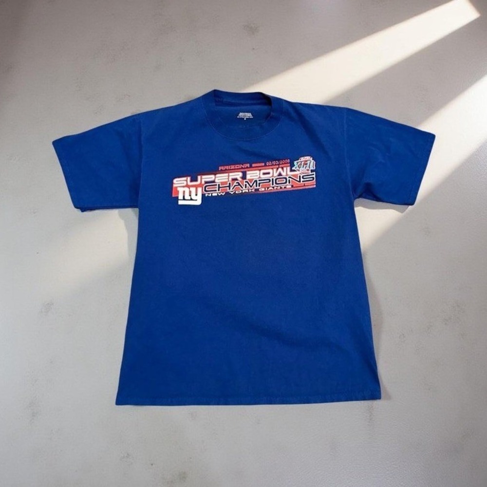 New York Giants Super Bowl XLII Champions T Shirt 2008 NFL Football Unisex M